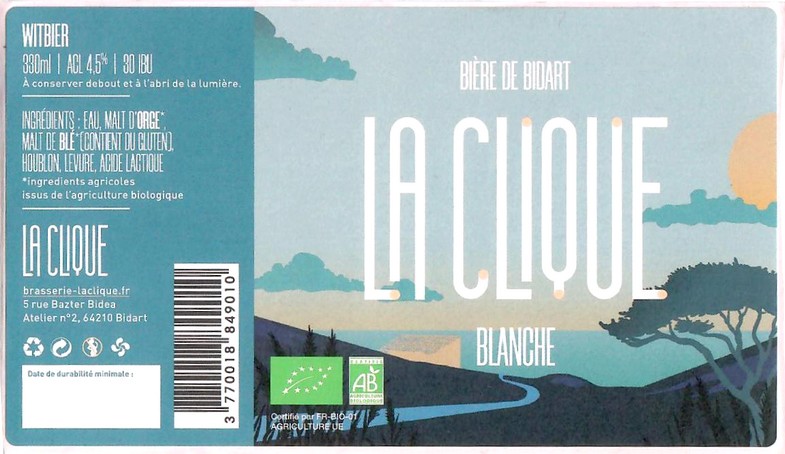 Etiquette BRASSERIE LA CLIQUE 10