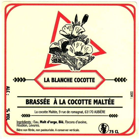 etiquette BRASSERIE LA COCOTTE MALTEE 03