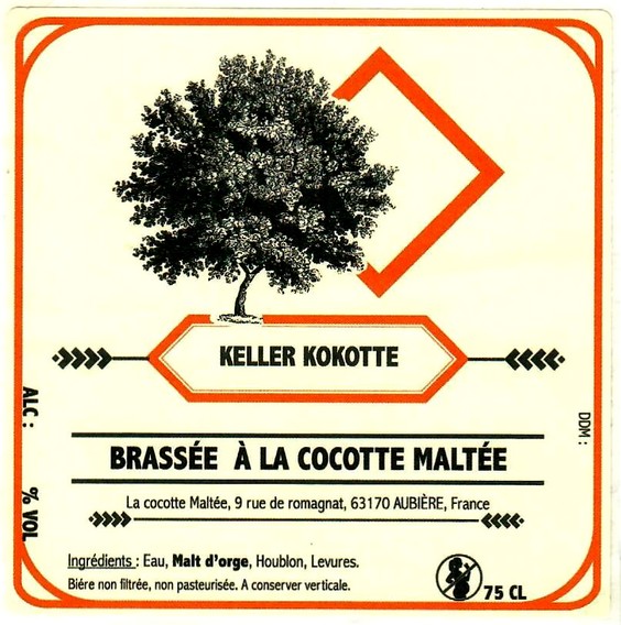 etiquette BRASSERIE LA COCOTTE MALTEE 04