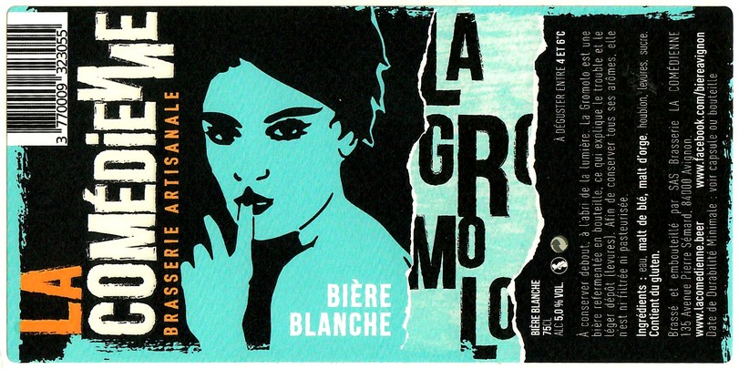 Etiquette BRASSERIE LA COMEDIENNE 01