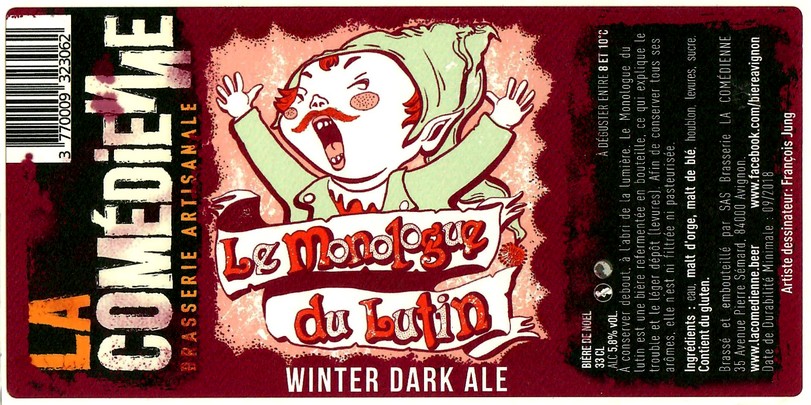 Etiquette BRASSERIE LA COMEDIENNE 08