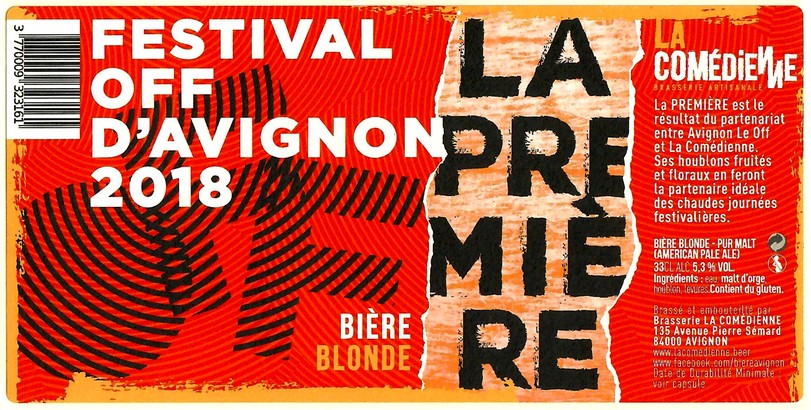 Etiquette BRASSERIE LA COMEDIENNE 10