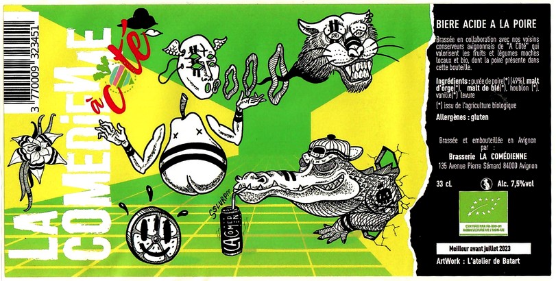 Etiquette BRASSERIE LA COMEDIENNE 14