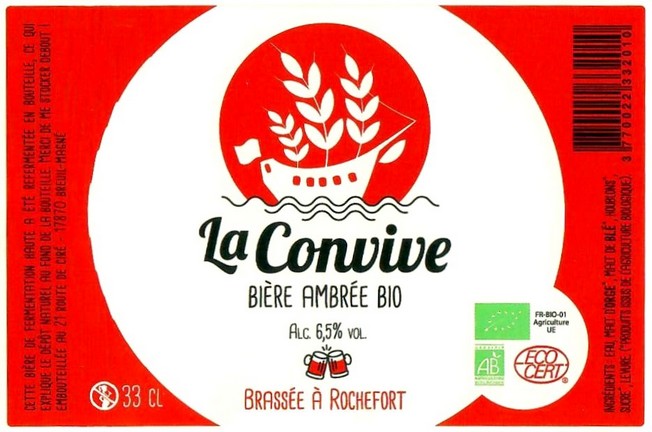 Etiquette BRASSERIE LA CONVIVE 02