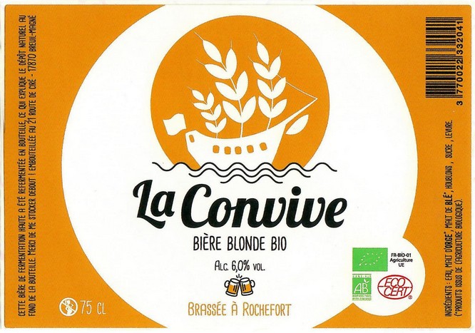 Etiquette BRASSERIE LA CONVIVE 04