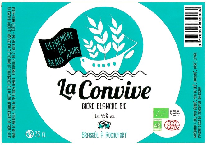 Etiquette BRASSERIE LA CONVIVE 05