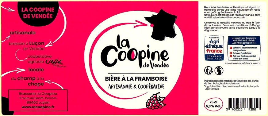 Etiquette BRASSERIE LA COOPINE 06