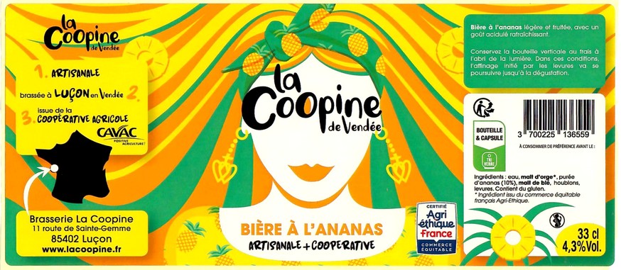 Etiquette BRASSERIE LA COOPINE 13