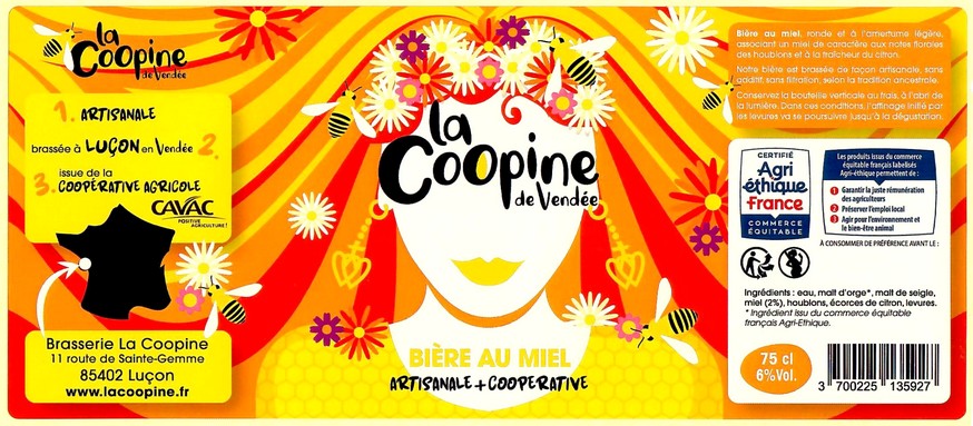 Etiquette BRASSERIE LA COOPINE 17