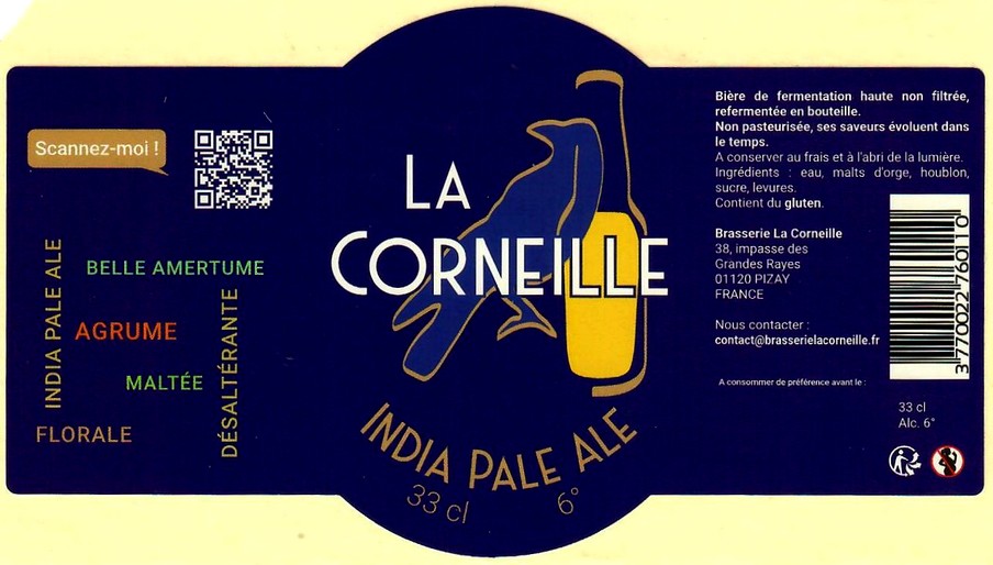 etiquette BRASSERIE LA CORNEILLE 04