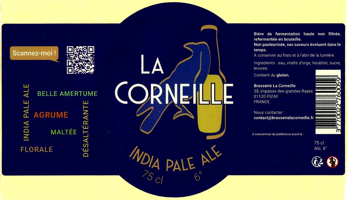 etiquette BRASSERIE LA CORNEILLE 11
