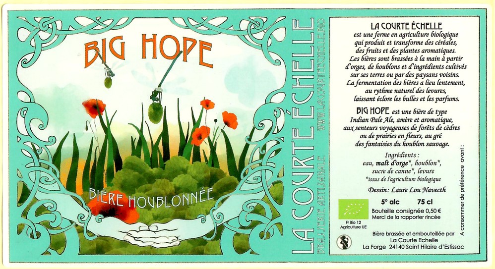 Etiquette BRASSERIE LA COURTE ECHELLE 08