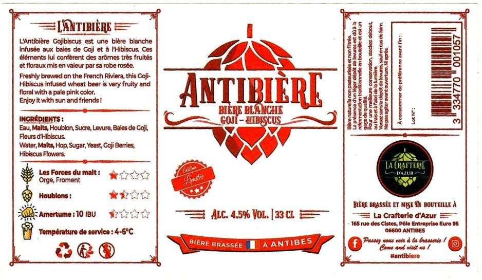 etiquette BRASSERIE LA CRAFTERIE D'AZUR 08