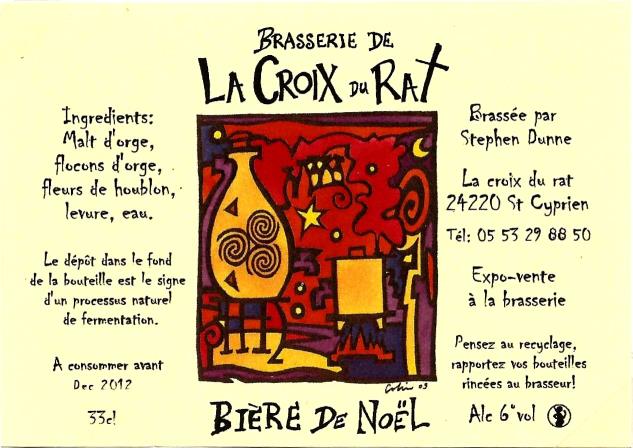 etiquette BRASSERIE LA CROIX DU RAT 03