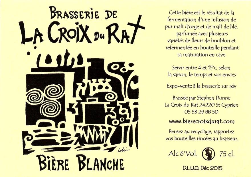 etiquette BRASSERIE LA CROIX DU RAT 07
