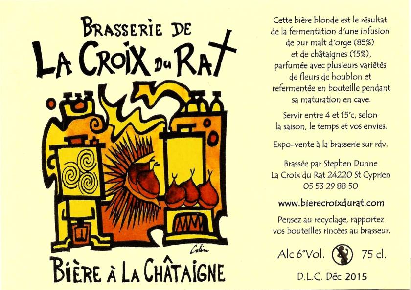 etiquette BRASSERIE LA CROIX DU RAT 08