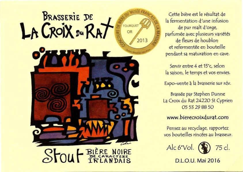 etiquette BRASSERIE LA CROIX DU RAT 09