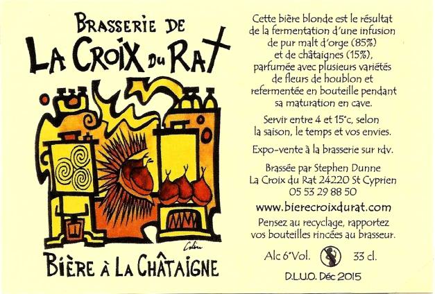 etiquette BRASSERIE LA CROIX DU RAT 11