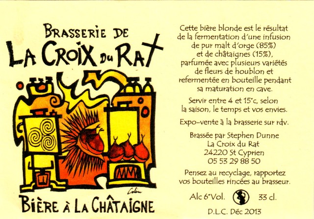 etiquette BRASSERIE LA CROIX DU RAT 13