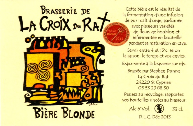 etiquette BRASSERIE LA CROIX DU RAT 15