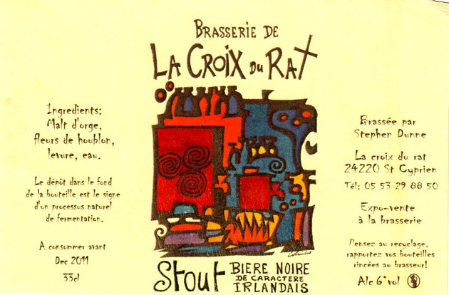 etiquette BRASSERIE LA CROIX DU RAT 18