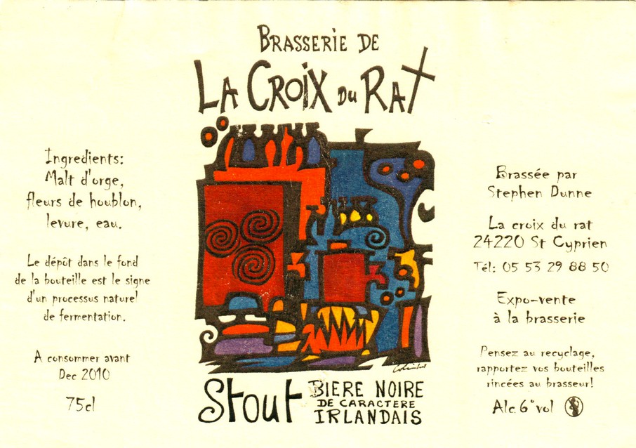 etiquette BRASSERIE LA CROIX DU RAT 21