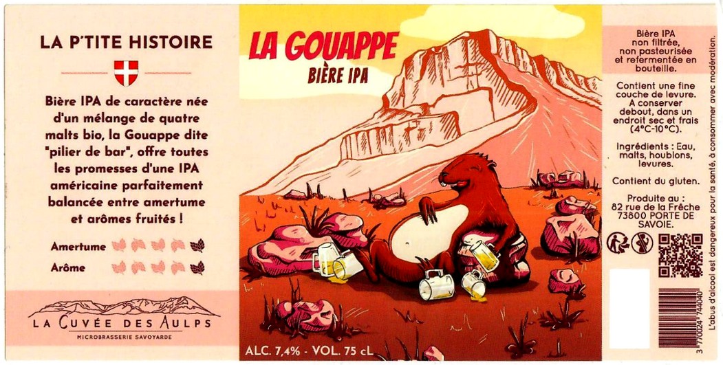 Etiquette BRASSERIE LA CUVEE DES AULPS 01