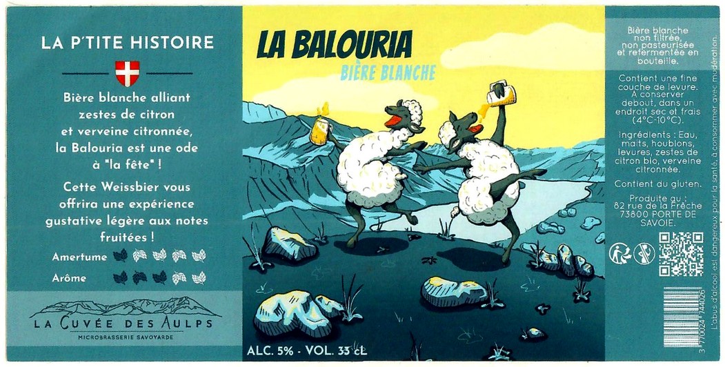 Etiquette BRASSERIE LA CUVEE DES AULPS 02