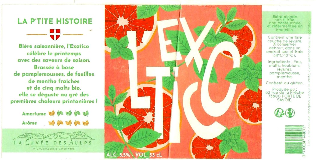 Etiquette BRASSERIE LA CUVEE DES AULPS 06