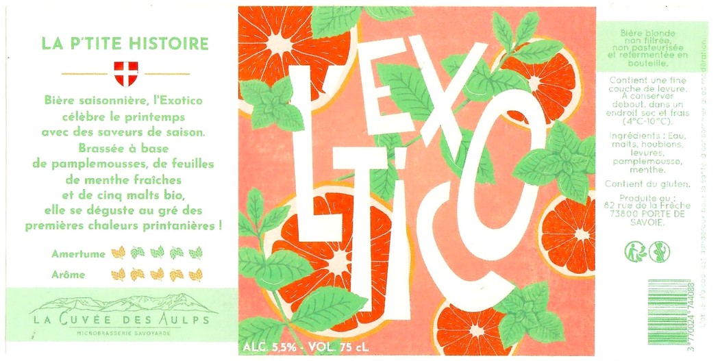 Etiquette BRASSERIE LA CUVEE DES AULPS 07