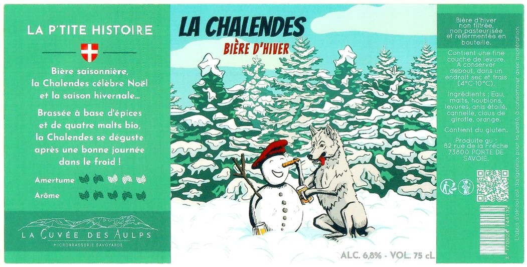 Etiquette BRASSERIE LA CUVEE DES AULPS 08