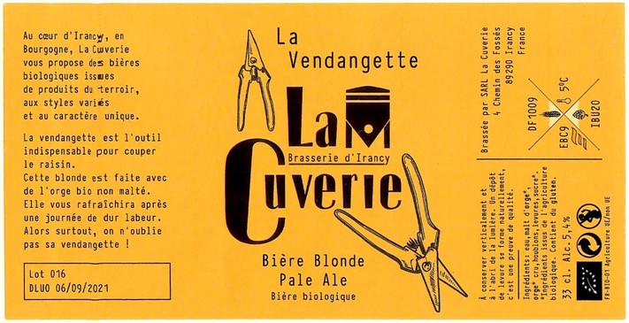 Etiquette BRASSERIE LA CUVERIE 07