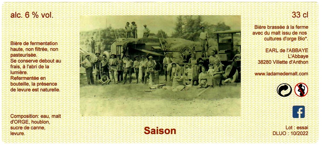 etiquette BRASSERIE LA DAME DE MALT 05