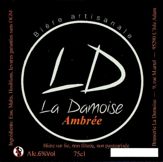 Etiquette BRASSERIE LA DAMOISE 19