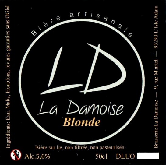 Etiquette BRASSERIE LA DAMOISE 20