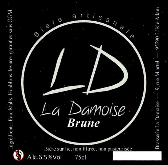 Etiquette BRASSERIE LA DAMOISE 21