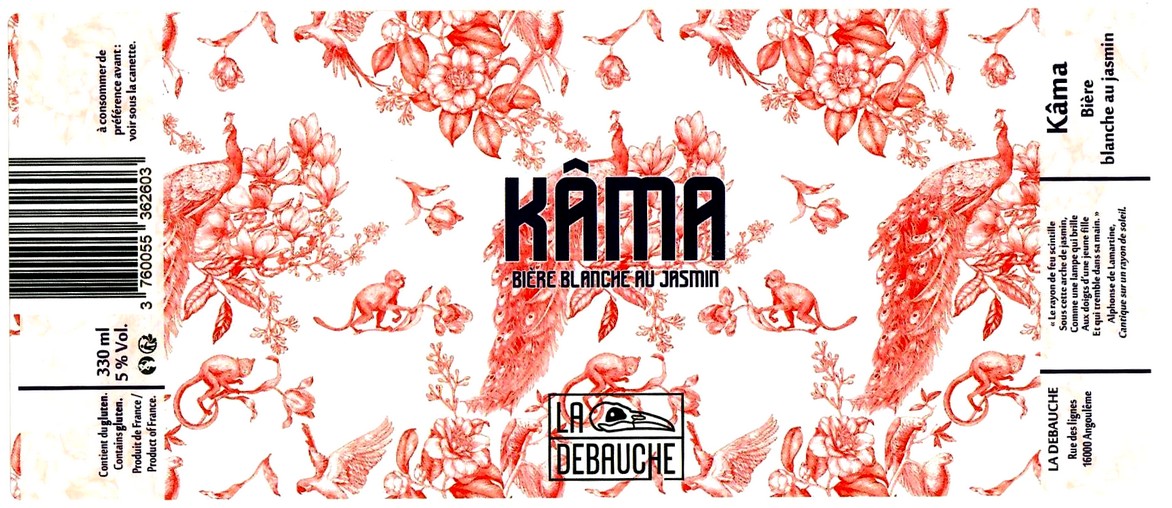 etiquette BRASSERIE LA DEBAUCHE 107