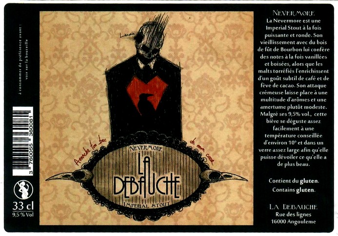 etiquette BRASSERIE LA DEBAUCHE 121