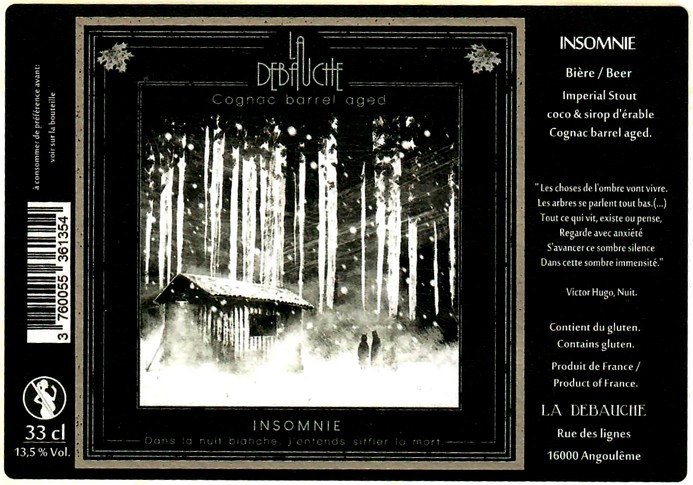 Etiquette BRASSERIE LA DEBAUCHE 128