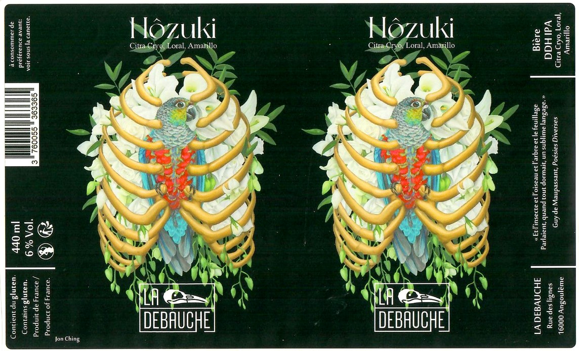 Etiquette BRASSERIE LA DEBAUCHE 168