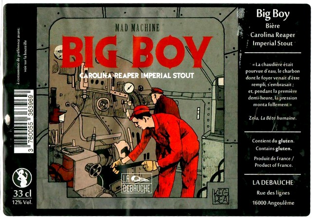 Etiquette BRASSERIE LA DEBAUCHE 184