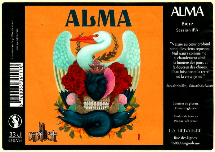 etiquette BRASSERIE LA DEBAUCHE 63