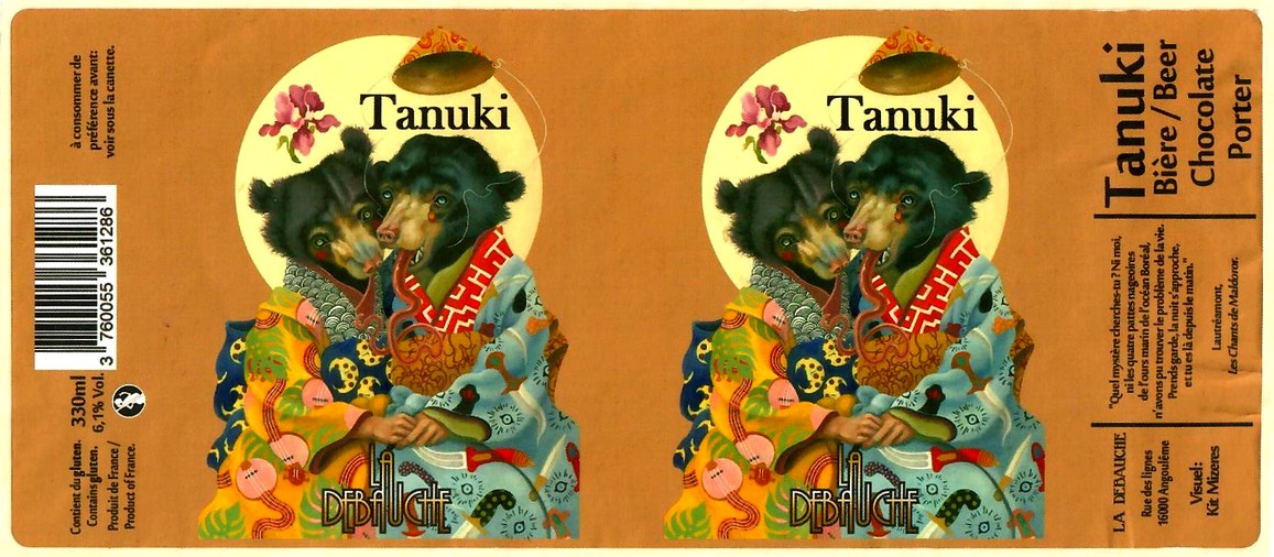 etiquette BRASSERIE LA DEBAUCHE 69