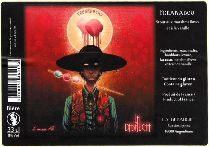 etiquette BRASSERIE LA DEBAUCHE 77