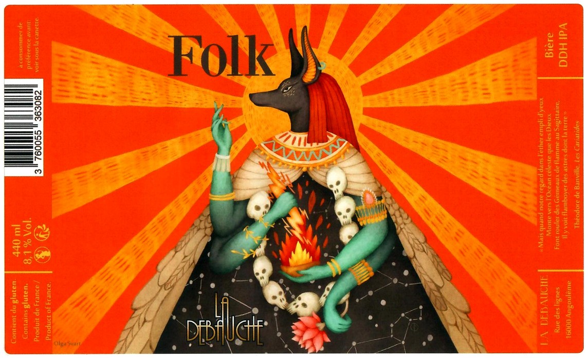 etiquette BRASSERIE LA DEBAUCHE 87