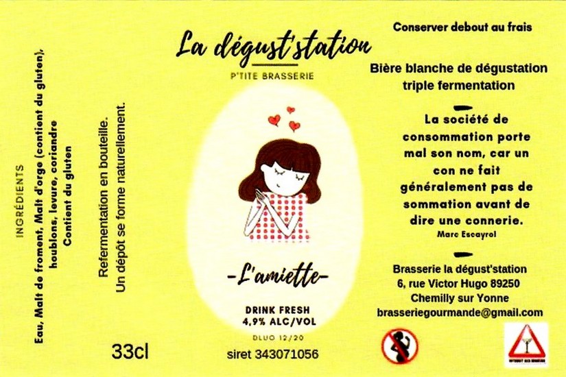 Etiquette BRASSERIE LA DEGUST'STATION 05
