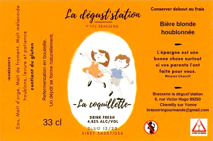 Etiquette BRASSERIE LA DEGUST'STATION 07