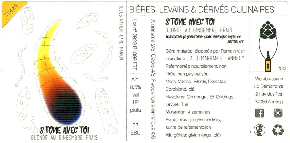 Etiquette BRASSERIE LA DEMARRANTE 06