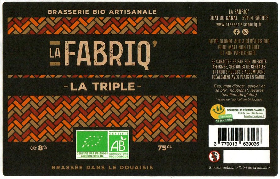 Etiquette BRASSERIE LA FABRIQ 03