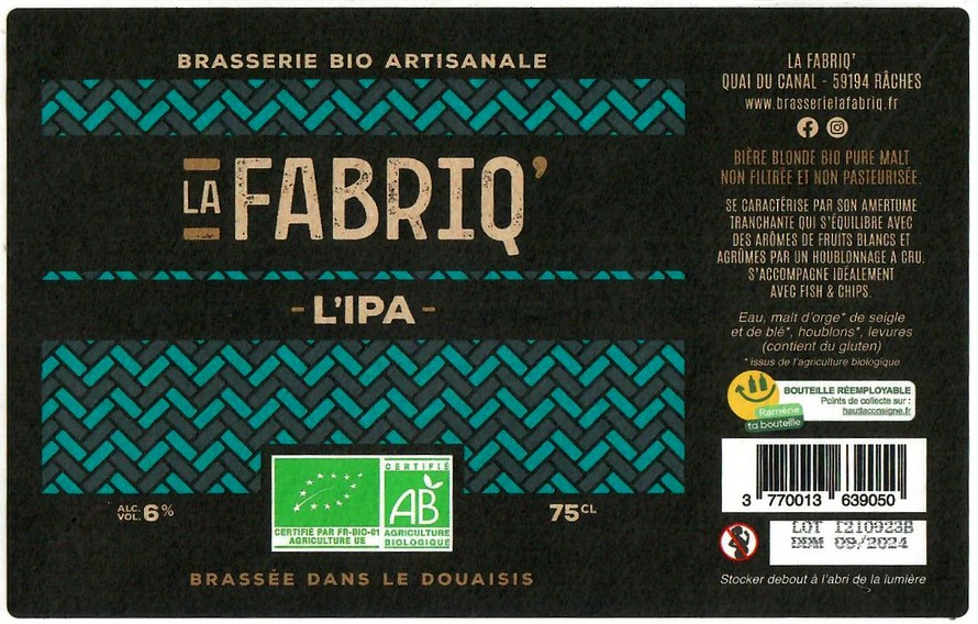 Etiquette BRASSERIE LA FABRIQ 04